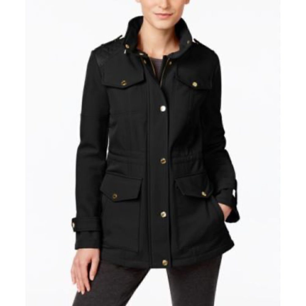 Michael Michael Kors Black Gold Accent Full Zip Jacket Size XS